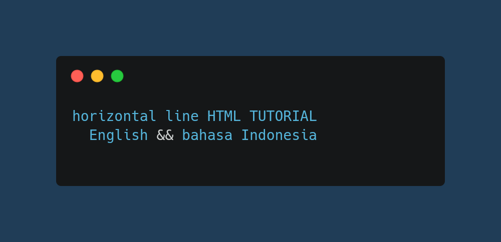 Horizontal line HTML